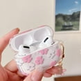 thumbnail image 6 of Compatible with AirPods Pro Clear Case, 3D Blue Flowers and Floral Pattern Design with Cute Cartoon Flower Keychain, Soft TPU Protective Shockproof Case for Airpod Pro for Girls Women, 6 of 9