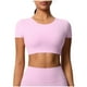 thumbnail image 2 of mfyjkho Tops Para Salir, Blusas Casuales De Moda Para Mujer, De Color Sólido, Deportivas, De Yoga, De Secado Rápido, De Manga Corta Y Cuello Redondo Tops Para Salir Para Mujer Xl, 2 of 7