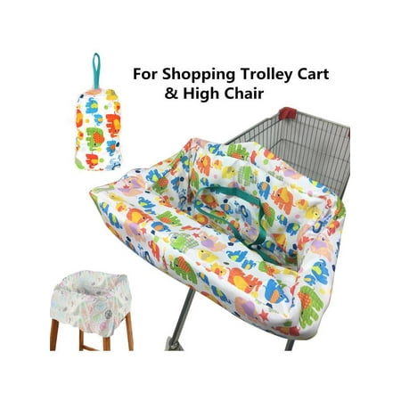 Baby Kids Child Shopping Trolley Cart Seat Pad and High Chair Cover