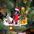 thumbnail image 6 of Walbest Christmas Pendant Cartoon Dog Pattern Shatterproof Wooden Xmas Tree Hanging Sign Home Decor, 6 of 7