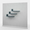 thumbnail image 6 of Ada Home Decor Furniture 19.69" 3 Tier Petrol Blue Washburn Modern Wall Shelf, 6 of 7