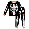 thumbnail image 3 of Halloween Pajamas Boys Crew Neck Unisex Long Sleeve Skeleton Pjs Soft Sleepwear Kids Loungewear Kids Pjs Girls Size 2-10 Years, 3 of 5