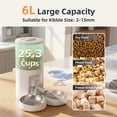 thumbnail image 6 of EDX 6L Automatic Cat Feeder for 2 Cats,&nbsp;Timed Cat Food Dispenser with 2 Stainless Steel Bowls, 10s Voice Recorder & Dual Power, Pet Feeder for Cats & Dogs, White, 6 of 7