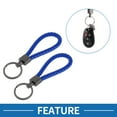 thumbnail image 2 of Unique Bargains Car Keychain Universal Key Chain with Ring for Key Fobs for Home Leather Zinc Alloy Dark Blue 2 Pcs, 2 of 6