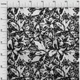 thumbnail image 2 of oneOone Cotton Silk Black Fabric Leaves & Floral Fabric For Sewing Printed Craft Fabric By The Yard 42 Inch Wide, 2 of 4