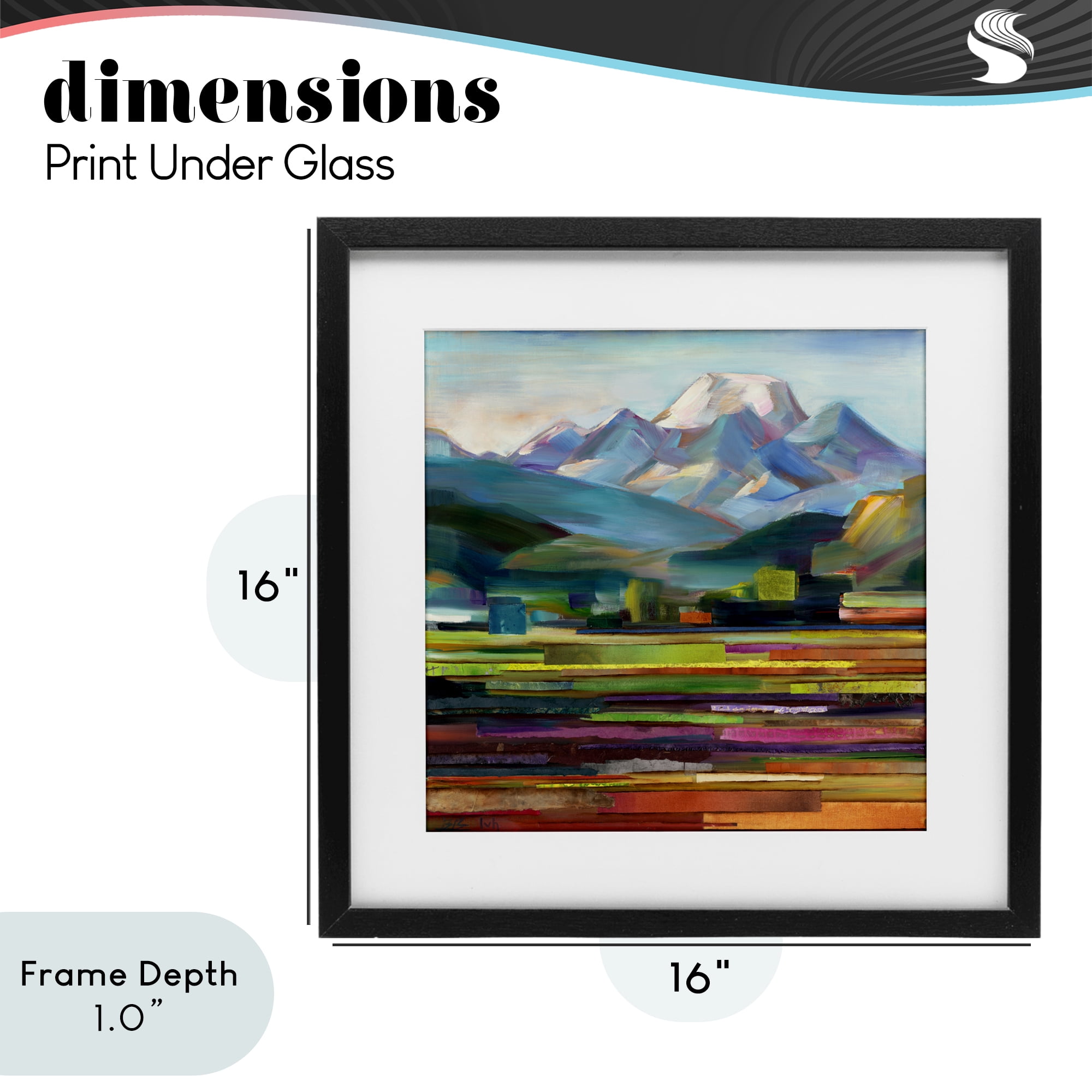 Stupell Industries Nature's Layers Mountain Scene Black Framed Print Under Glass, design by Borcherding
