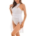 thumbnail image 5 of MSemis Color Block Lyrical Dance Dress Women White S, 5 of 6