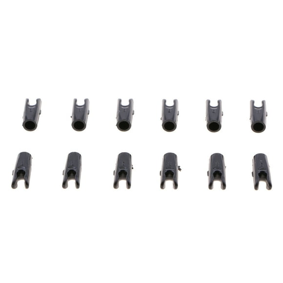 12 Pcs SHAFT TAILS for Hunting Black