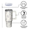 thumbnail image 3 of Halloween Tumbler 30 oz with Handle and Straw Ghost Skeleton Cup Halloween Birthday Gifts Insulated Travel Water Bottle, 3 of 5