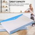 thumbnail image 4 of Yunuuuoa A4 Loose Leaf File Pouch , Plastic Document Storage Binder Pockets with Snap Button, Transparent File Folder Organizer for School Office Supplies, Multi-Purpose Filing System, 4 of 7