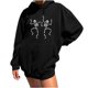 thumbnail image 1 of Sudadera estampada con capucha retro de manga larga suelta divertida vintage para mujer con mangas caídas en los hombros Pompotops gfhjh7046, 1 of 7