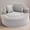 Gray, variant on Leumius Oversized Round Chaise Lounge Sofa,Upholstered Lounge Chair with 2 Pillows and Cupholders,Boneless Sofa Couch with Memory Foam,Deep Seat Sleeper Chair for Living Room,No Assembly,Black