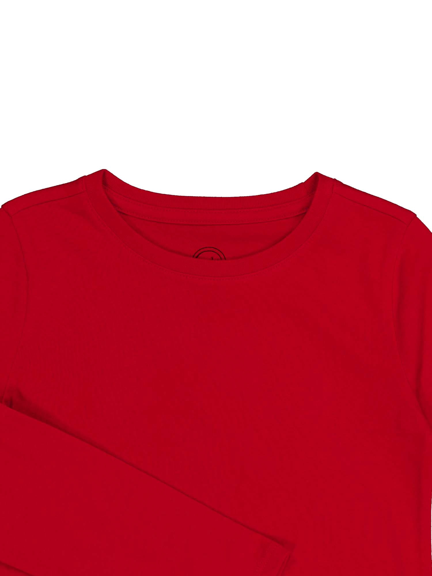 Wonder Nation Girls Long Sleeve Kid Tough T-Shirt, Sizes 4-18 & Plus