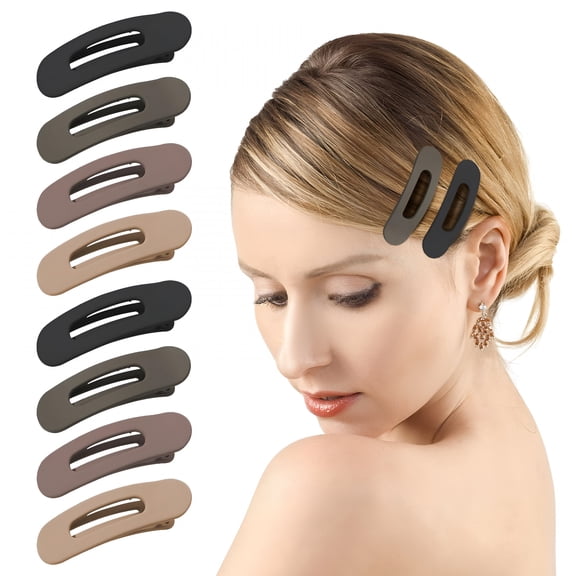 TUWAFE Small Flat Hair Clips for Women Lay Down Clips for Thin Hair Accessories 8pack
