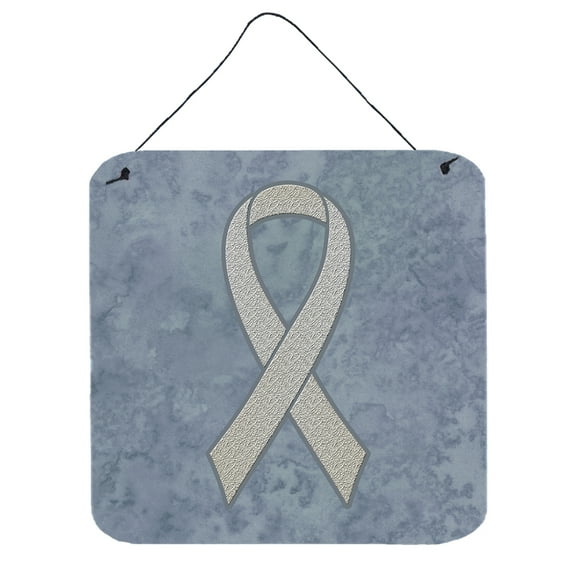 Carolines Treasures AN1210DS66 Clear Ribbon for Lung Cancer Awareness Wall or Door Hanging Prints 6HX6W multicolor