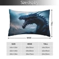 thumbnail image 2 of Fuzoiu Blue Thunder Storm Dragon Print Pillow Case with Hidden Zipper,Pillow Covers,Soft and Comfortable Pillowcase-14"x20", 2 of 6
