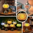 thumbnail image 7 of Bohemian Stained Glass Table Lamp, Turkish Mosaic Shade, Ideal for Desk Decor, Living Room, Bedroom - Perfect Gift, 7 of 7