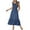 Blue, variant on Rvkxad Women's Dress Square Neck Summer Ruffle Sleeveless Dress Smocked High Waist A Line Flowy Tiered Boho Beach Maxi Long Dresses Blue M