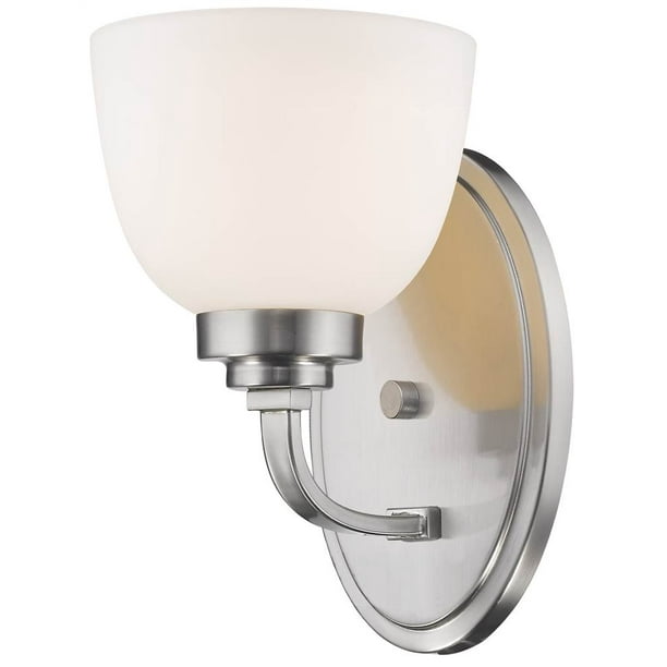 Zlite 443-1S-BN Ashton 1 Light Wall Sconce in Brushed Nickel with Matte ...