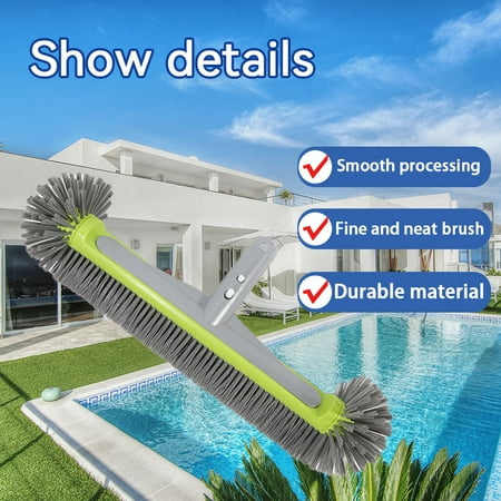 JHtrade Heavy Duty Pool Brush Head - Premium Bristle for Inground/Above Ground Pools