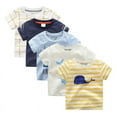 thumbnail image 2 of Uccdo Boys Summer Cotton T Shirts Blouse Kids Short Sleeve Casual Tops Tee 2-7T, 2 of 2