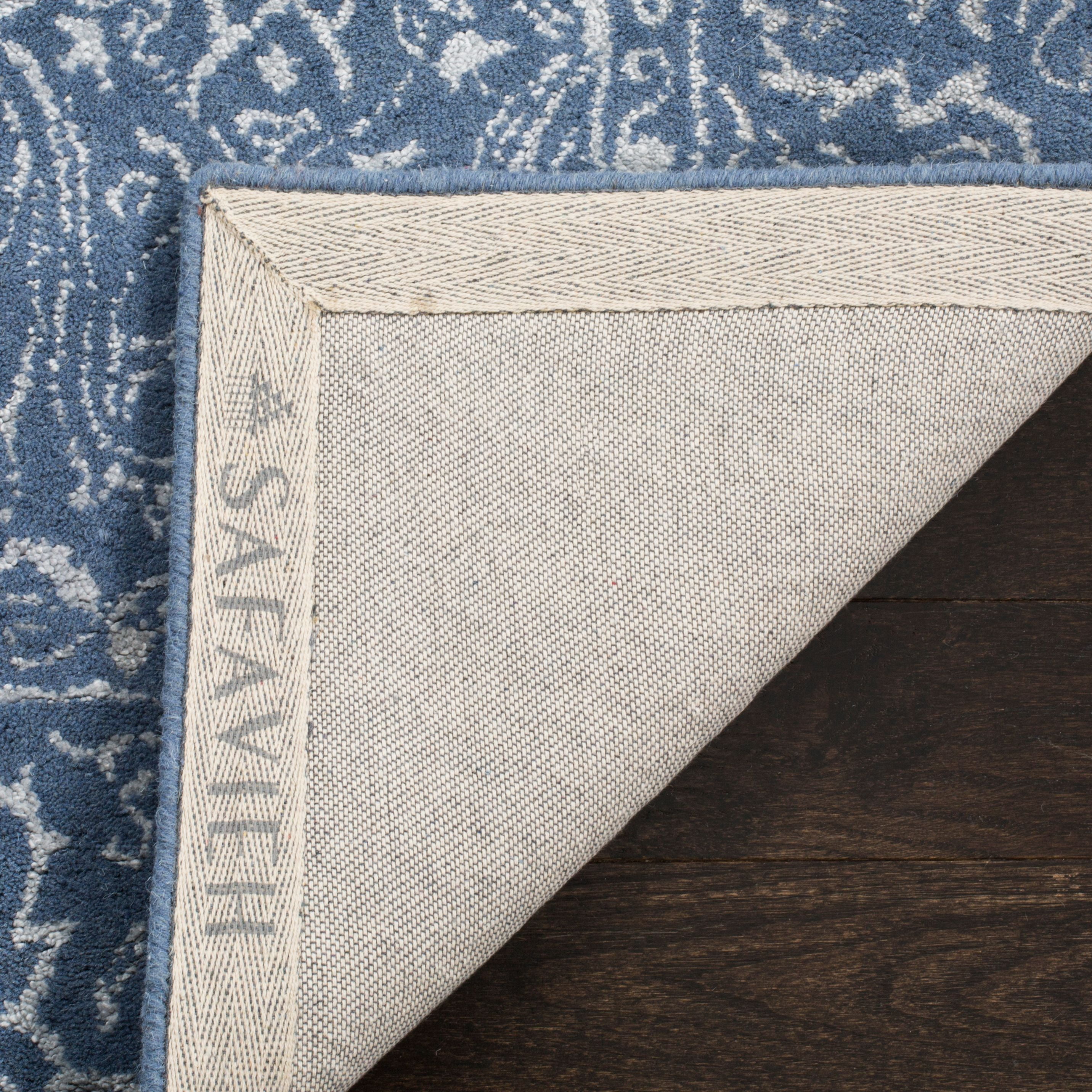 SAFAVIEH Glamour Kalisha Traditional Wool Area Rug, Grey/Blue, 3' x 5'