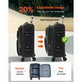 thumbnail image 2 of VEVOR Valise Souple Extensible de 20 Pouces avec Roues Pivotantes Bagage à Main Noir, 2 of 9