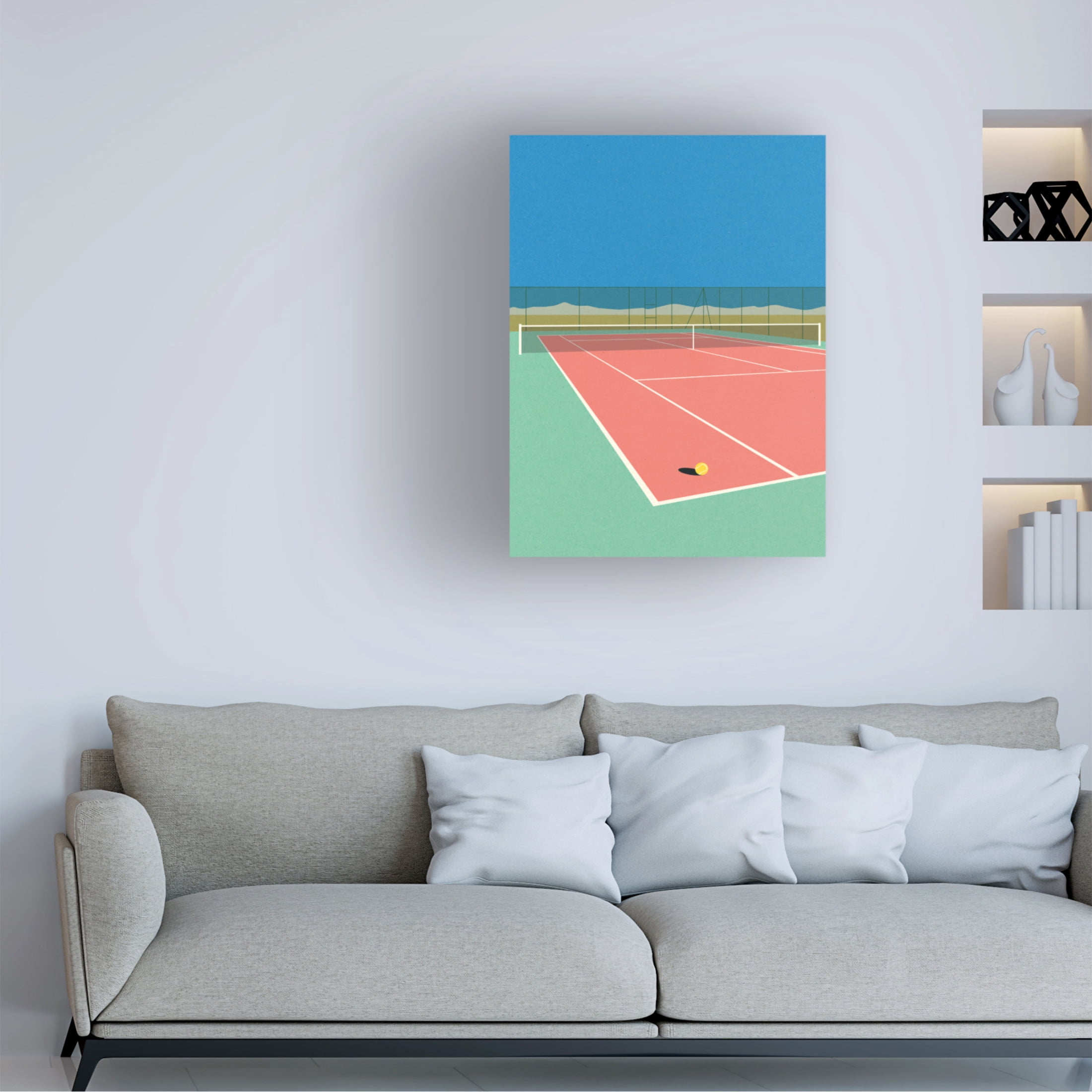 Trademark Fine Art Rosi Feist Tennis Court In the Desert Canvas Wall Art