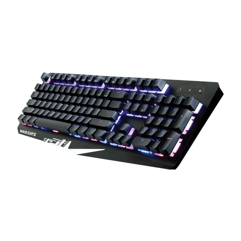 Mad Catz The Authentic S.T.R.I.K.E. 2 Membrane Gaming Keyboard - Black - Cable Connectivity Multimedia Hot Key(s) - Membrane Keyswitch Mad Catz The Authentic S.T.R.I.K.E. 2 Membrane Gaming Keyboard - Black - Cable Connectivity Multimedia Hot Key(s) - Membrane Keyswitch