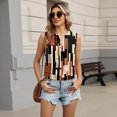 thumbnail image 5 of cotton linen tops for women Sleeveless Shirt Button V Neck Trendy T-Shirts Summer Lightweight Beach Vacation Outfits, 5 of 5