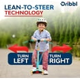 thumbnail image 4 of Dribbl 3-Wheel Kids Scooter - Lean-to-Steer Technology, Adjustable Height Handlebar, Wide Deck, Scooter for Boys & Girls Ages 2+Light Blue & Orange, 4 of 6