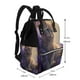 thumbnail image 2 of Easygdp Purple Flower Lazy Cat para Bolsa de Bebé de Gran Capacidad con Múltiples Bolsillos, Bolsa de Pañales para Padres, Bolsa de Viaje Organizada y Elegante, 2 of 6