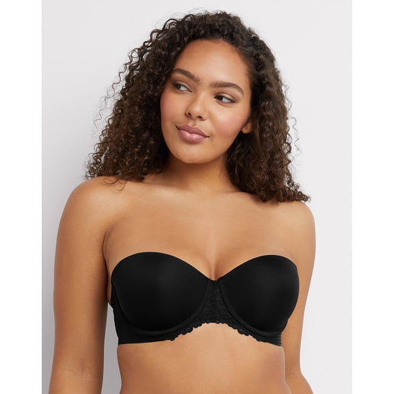 Maidenform Multiway Push-Up Strapless Bra Black 36B Women's