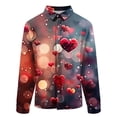 thumbnail image 4 of guisaled Mens Valentines Long Sleeve Button Down Tee Shirts Big And Tall Heart Graphic Tee Shirts Loose Fit Casual Hawaiian Vacation Dating, 4 of 5