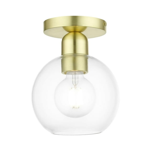 Livex Lighting - Downtown - 1 Light Sphere Semi-Flush Mount In Industrial