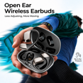 thumbnail image 2 of Open Ear Bluetooth Earbuds, Wireless Earbuds 48H Playtime IPX5 Water Resistance, Touch Control, LED Display, Slim Charging Case, AI Translation in 144 Languages, Real-Time Translator, 2 of 9