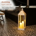 thumbnail image 5 of Alpine Corporation White Candlelit Lantern with LED Lights, 23 inch, 5 of 14