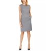 Anne Klein Women's Heathered Twill Sheath Dress Grey Size 12