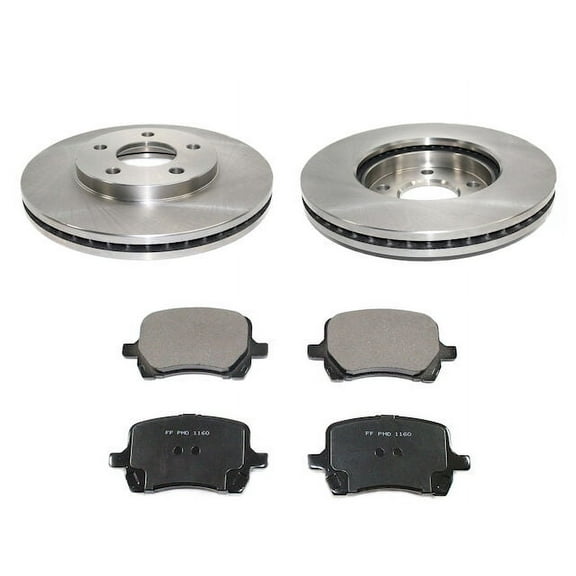 Front Ceramic Brake Pad and Rotor Kit - Compatible with 2006 - 2011 Chevy HHR 2007 2008 2009 2010