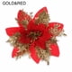 thumbnail image 2 of 5Pcs Christmas Glitter Artificial Poinsettia Flowers Xmas Poinsettia Artificial Wedding Flowers Decorations Xmas Tree Ornaments for Party Favors, 6inch, 2 of 9