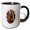 Black/White, variant on 3drose, Marmot with Pink Rhododendron Background, 11oz Mug