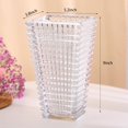 thumbnail image 2 of Crystal Glass Vase,Square Block Flower Vase Decor for Home Dining Table Living Room Centerpiece,Handmade Decorative Flower Vase, 2 of 5