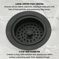 thumbnail image 6 of Westbrass Post Style Strainer with Waste Disposal Flange and Stopper, Matte Black, 6 of 15