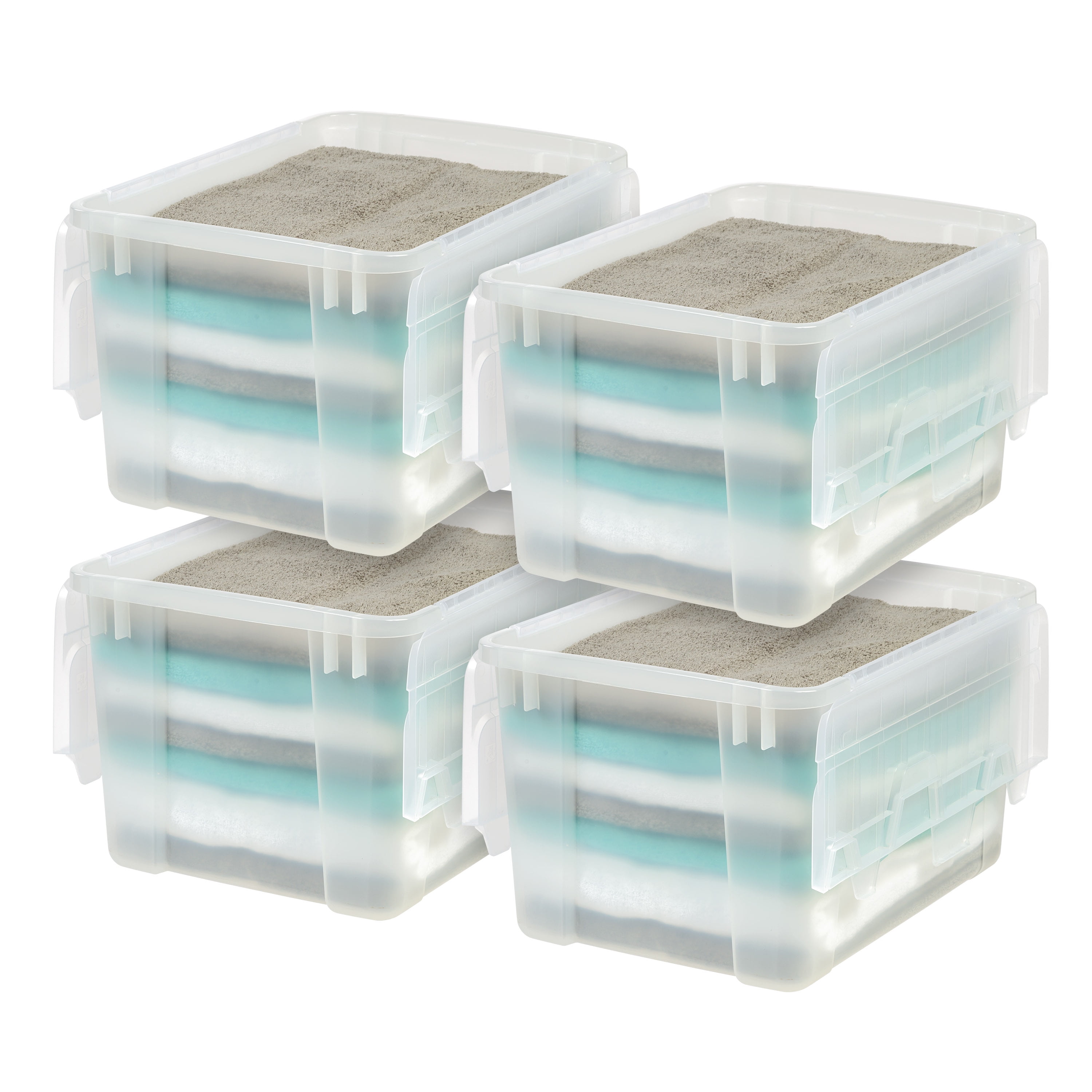 IRIS 12-Pack Stack and Pull Plastic Storage Box Small 1.4-Gallons