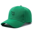 thumbnail image 3 of SAZBJOJN Sun Hats for Women Men Breathable Outdoor UV Protection Casual Daily Wear Sports Cap Simple Heart Black Line Print Comfort Summer Sun Hat One Size Green, 3 of 4