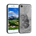 thumbnail image 1 of Compatible with iPhone SE 2022 Phone Case, Butterfly-Line-Art-74 Case Silicone Protective for Teen Girl Boy Case for iPhone SE 2022, 1 of 1