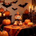 thumbnail image 6 of WYBXZ Beige Pumpkin Bear Plush, 11.81IN Soft Halloween Stuffed Animal, Lint-Free Plush Toy, Perfect Fall Harvest Home Accent Decor, 6 of 7