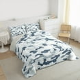 thumbnail image 3 of Manfei Blue Camouflage Full Size Comforter Sets, Square Geometric Bedding Comforter Set, Cartoon Cartoon Reversible Bedding Sets, Breathable Home Decor, 3pcs, 3 of 8