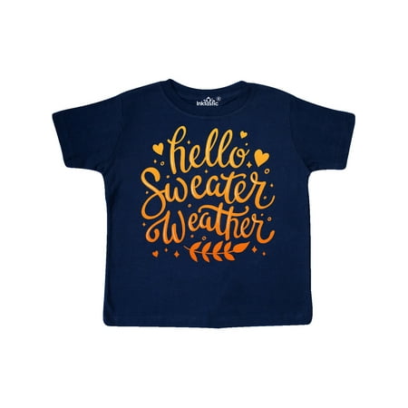 

Inktastic Winter Hello Sweater Weather in Orange Gift Toddler Boy or Toddler Girl T-Shirt