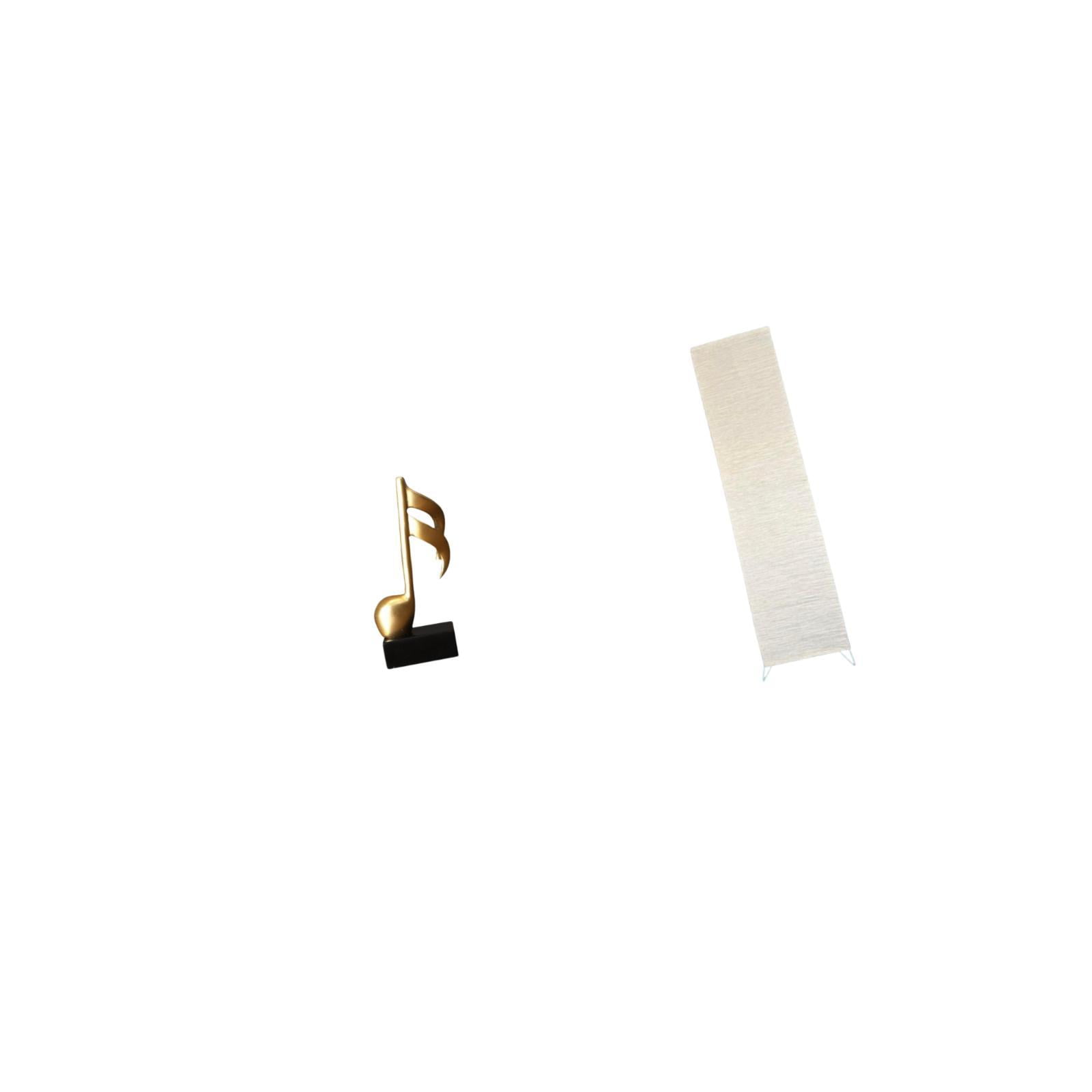 Music Note Sculpture Desktop Figurine Floor Lamp Shade Resin Material Perfect for Living Room or Office Decoration